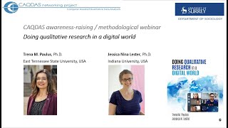 CAQDAS webinar 001 Qualitative research in a digital world