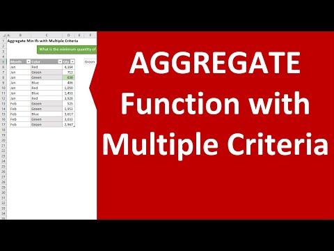 How to Use AGGREGATE for MIN IF Formula with Multiple Criteria (Part 5 of 5)