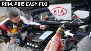 KIA OPTIMA CODE P1114 P1115 TEMPERATURE SENSOR FIX, ENGINE LIGHT ON