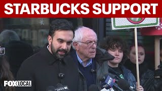 Mamdani and Sanders support striking Starbucks workers