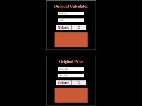 Javascript Project 5: Discount Calculator & Original  Price