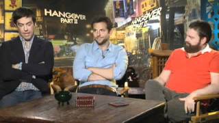 Ed Helms, Bradley Cooper & Zach Galifianakis -- The Hangover Part II Interview