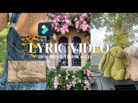 how to create the viral 'brat' lyric video in filmora desktop!
