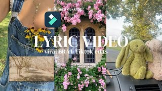 how to create the viral 'brat' lyric video in filmora desktop!