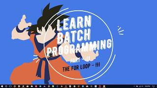 Famous Learn Batch Programming | Basics of Batch - [Part III] -- The For Loop III Profile