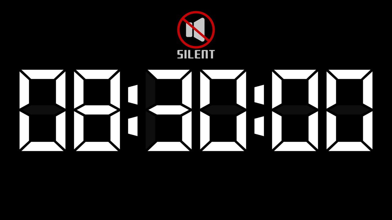 SILENT - 8 Hour and 30 Minute Countdown Timer with Chapters - LCD Bold ...