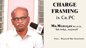#civiljudgeexam2023 | Charge Framing in Cr.PC class by Mr.Murugan, Sub Judge at Nagercoil