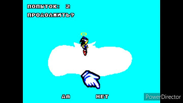 ZX Spectrum Russian Bootleg Sonic The Hedgehog 2x Continue and Game Over Screen