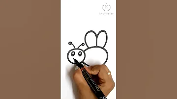 How to draw Honey Bee / Easy Honey Bee Drawing #shorts #ytshorts #viralshorts #craftomaniabyshivi