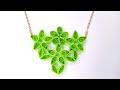 Paper Necklace / How to make quilling paper necklace / Tutorial