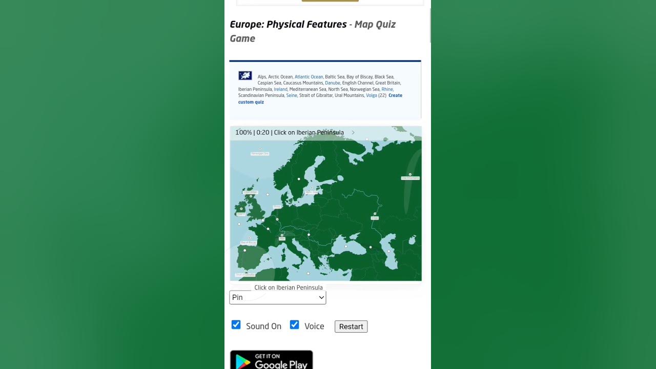 Europe physical features seterra geography viral education youtube