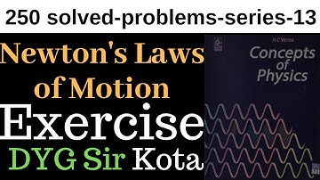 13. Exercise HC Verma Laws of Motion for JEE Main/AIIMS/Class 11 DYG Sir Kota