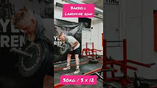 Barbell Landmine Row. 30kg / 3 x 12 #gym