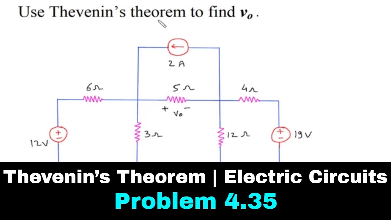 Thevenin’s Theorem | Electric Circuits | Problem 4.35 | Electrical ...