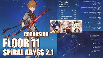 F2P Lv60/60 Childe R1 Blackcliff with 4/4/4 talents International Comp [Spiral Abyss 2.1 Floor 11]