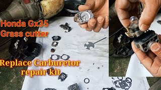 Honda Gx35/Grass cutter/Replace Carburetor repair kit Part2.