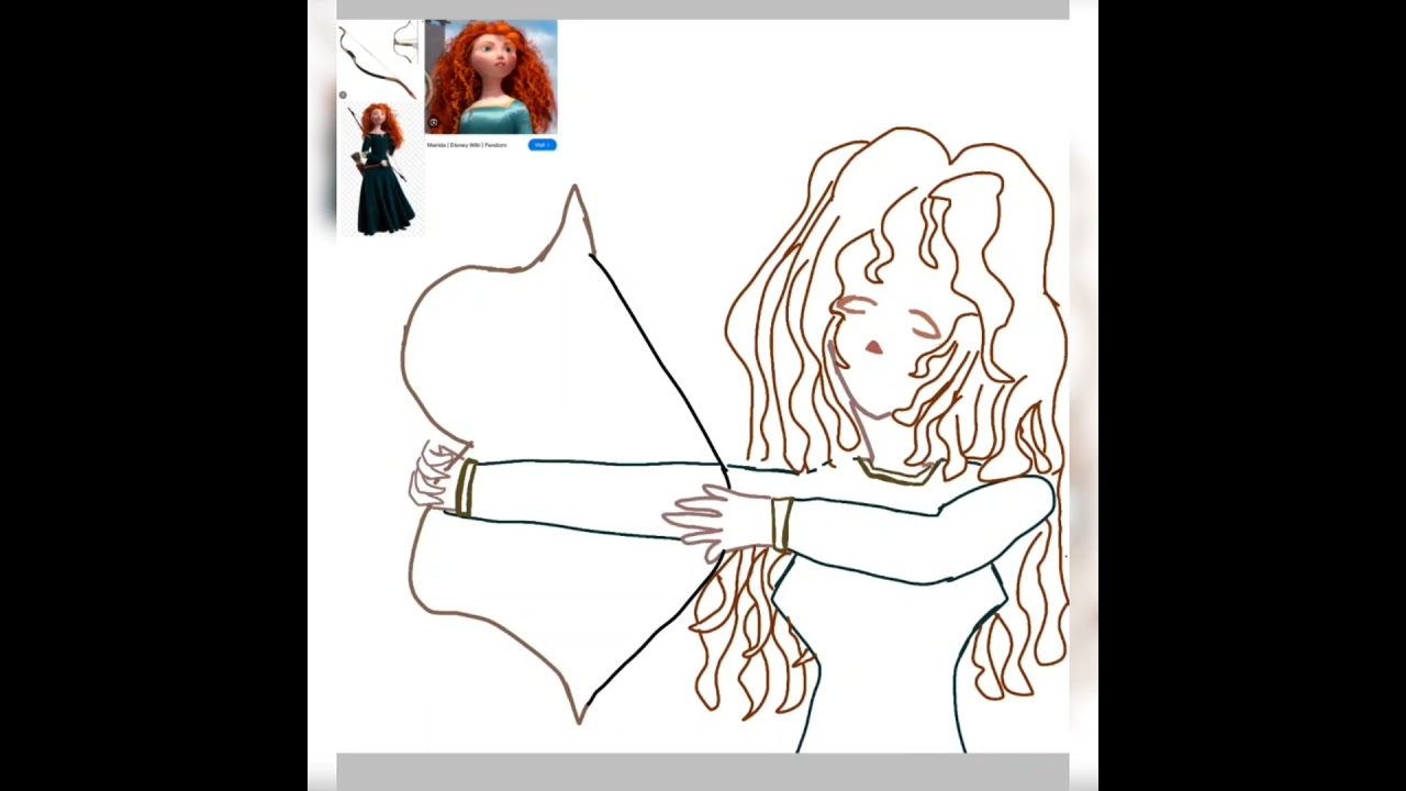 Drawing Merida my favourite Disney Princess!
