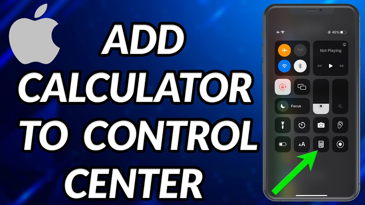 How To Add Calculator To Control Center On IPhone YouTube