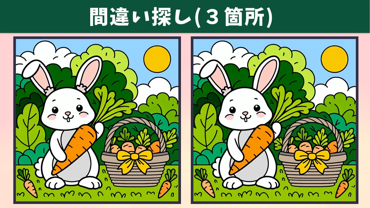 Найдите 3 отличия | Иллюстрация Версия #1627