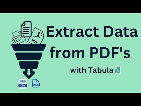 Extracting Data from PDF's with Tabula
