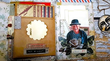 "Remembering Dad" Folio with Tutorial ▶ Tim Holtz Idea-ology Theme