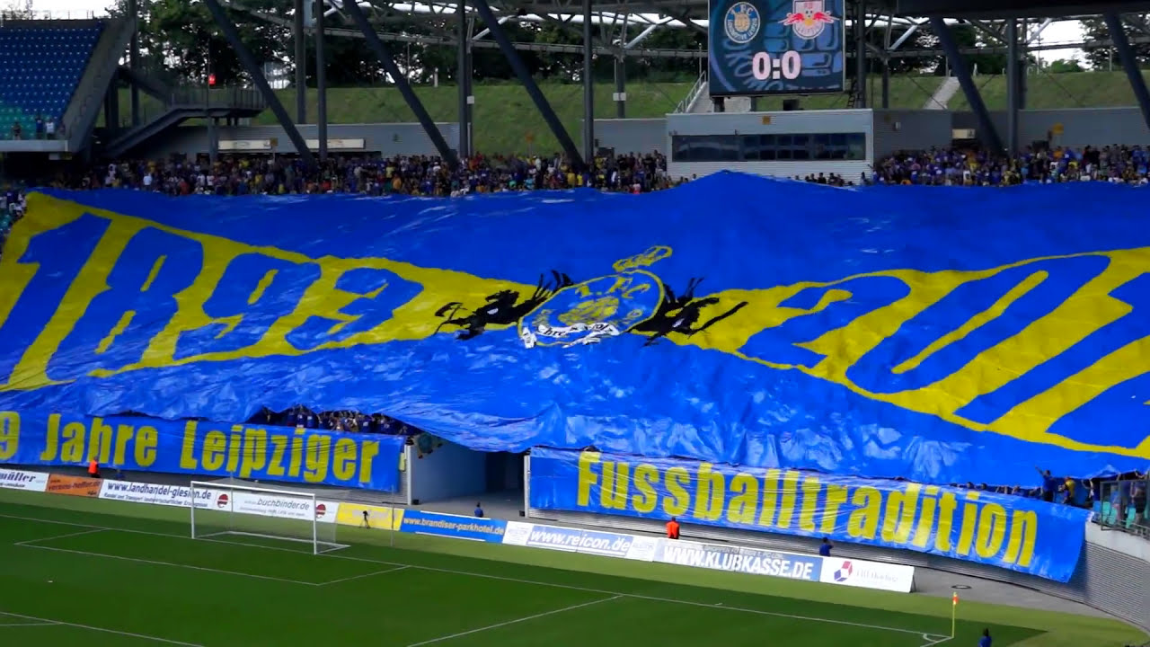 1.FC Lokomotive Leipzig - RB Leipzig, Choreografie LOK ...