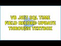VB .NET SQL Time field record update through TextBox
