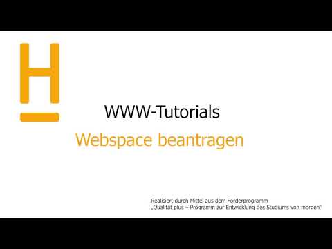 Tutorial 1 – Webspace beantragen