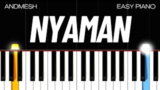 Andmesh - Nyaman (EASY PIANO TUTORIAL)