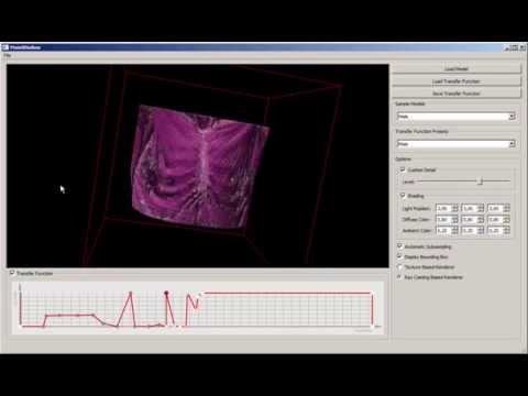 Direct rendering of volumetric data via volume ray casting and texture slicing