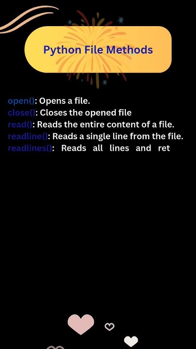 Python file methods need know #coding #programming #panthpythons # ...
