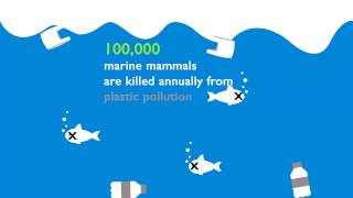 Plastic pollution motion graphic