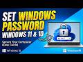 How to Set Password on PC or Laptop (Windows 11 &amp; 10) | Secure Your Computer