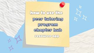 Chapter Hub Tutorial  - Tutors