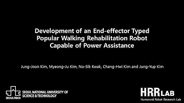 Development of an End-effector Typed Walking Rehabilitation Robot