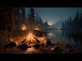 🔥Gentle Fireplace Crackling 24/7 | Mountain Cabin View | Winter Ambience (No Music)