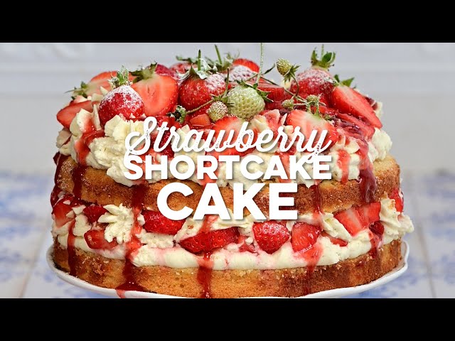 Strawberry Gateau - Supergolden Bakes