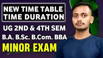Re Revised Time Table For UG 2nd & 4th Semester | B.A B.Sc B.Com B.B.A 2nd & 4th Semester Time Table