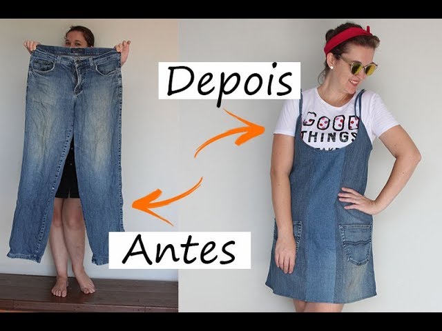 custumizar vestido jeans