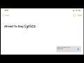Justin Bieber Afraid To Say Lyrics Ft Lauren Walters mp3
