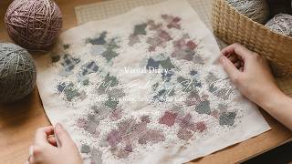 Visual Diary 129 | Finishing Mosaic Embroidery Storage Bag | New Cast-on, Sewing, Slow Stitching screenshot 4