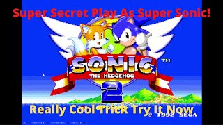 Super Sonic Trick Sonic Hedgehog 2 Code Secret Easiest Way Sega Genesis Mega Drive Video Game