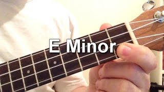Video thumbnail of "How to play E Minor chord on the ukulele!"