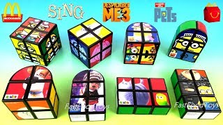 2018 Mcdonalds Rubiks Cube Sing Deable Me 3 Minions The Secret Life Of Pets Happy Meal Toys Kid