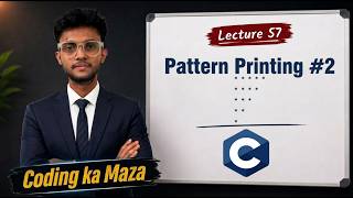 Information Inverted Star Pattern in C | Reverse Half Pyramid | Pattern Printing #2 | C #57 | Coding ka Maza Guide