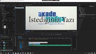 Adobe Premiere - Yazı (Text) Ekleme #7