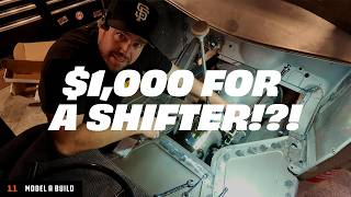 Lokar shifter and parking brake install and making patterns to finish the floors