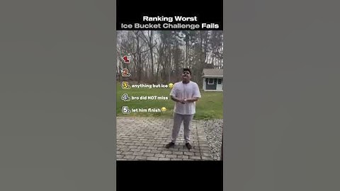 Ranking Ice Bucket Challenge Fails