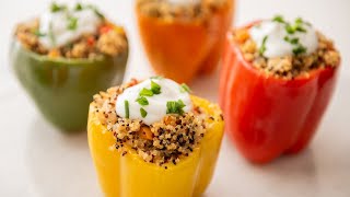 Stuffed Peppers With Ranch Chicken And Vegetables