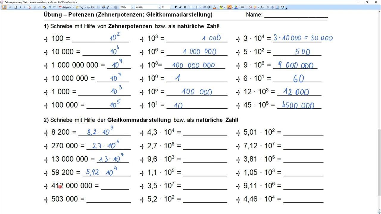 Zehnerpotenzen übungen Mit Lösungen Pdf www.youtube.com